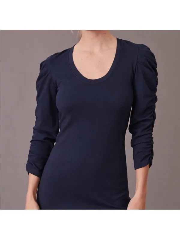 AMANDA UPRICHARD Shift Dress Womens Navy Blue Medium - Image 2