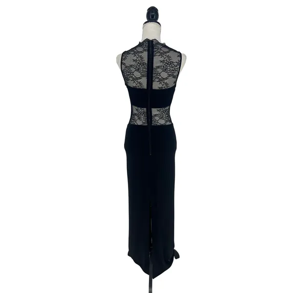 Alice + Olivia Nichol Lace Panel Sleeveless Maxi‎ Dress Black Size 6 NWT - Image 11