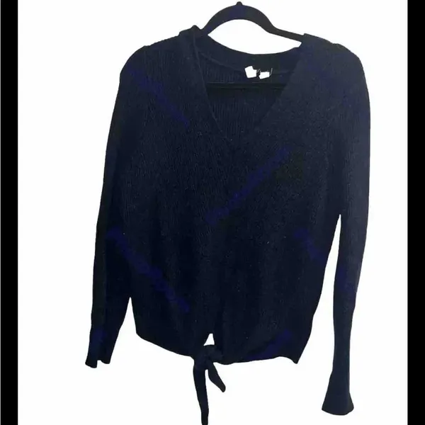 ✨Anthro Moth Rocio Ribbed Tie Front Sz XL Sweater✨ - Image 4