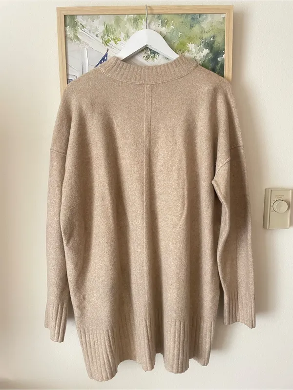 Free People Phoebe Pullover Sweater in Light Camel Heather Medium - Image 9