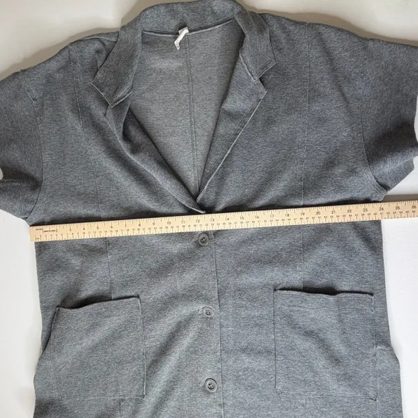 Daily Practice Anthropologie Heather Elbert Blazer Large Gray Streetwear Neutral - Image 14
