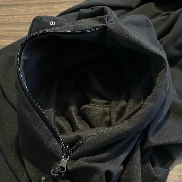 Beyond Yoga Black Infinity Scarf With Cellphone Zippered Pocket - Image 5