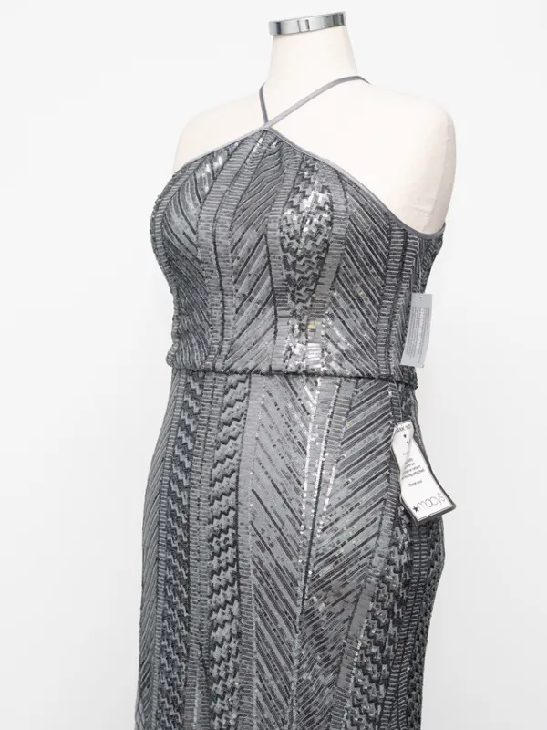 Alex & Eve by Alex Evenings - Sequin Halter Gown - Image 11