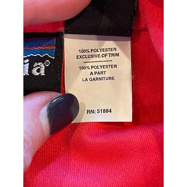 Patagonia Pink‎ And Black Full Zip Lightweight Jacket Size Small - Image 9