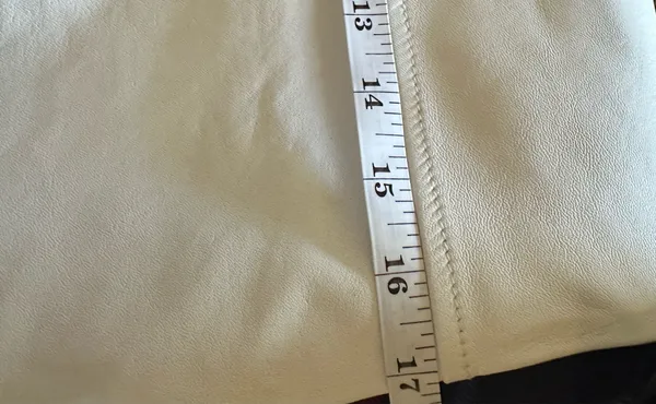 JKT NYC Off-White 100% Genuine Leather Mini Skirt - Women's Size S - Image 7