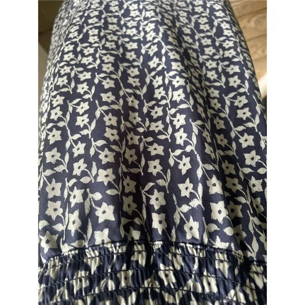 Free People Intimately Free On Our Radar Floral Satin Slip Dress Blue M - Image 15