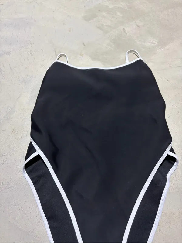 Victoria’s secret NWT archives Black One-Piece Swim Suit cheeky large MSRP$80 - Image 2