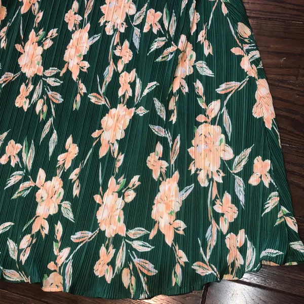 A new day green floral leather maxi dress size large new with tags - Image 4