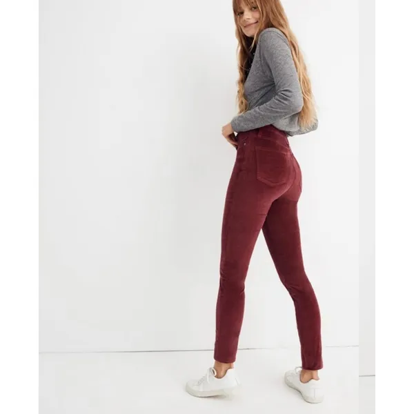 Madewell Women' 10" High Rise Skinny Jeans Velvet Red Sz 35P - Image 11