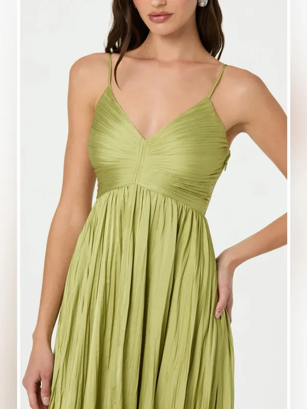 ASTR The Label Maeve Midi Dress in Lime XL - Image 3