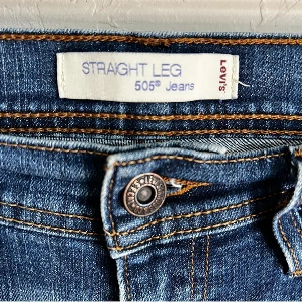 Levi’s 505s Distressed straight‎ Leg Short Denim Jeans - Image 3