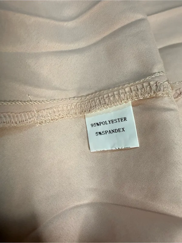 Embroidered Tie-Shoulder Midi Dress in Nude with Blue Accents - Image 7