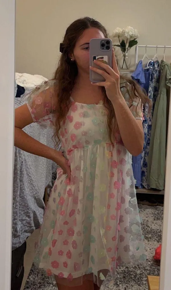 Nana Macs Rainbow Flower Dress - Image 4
