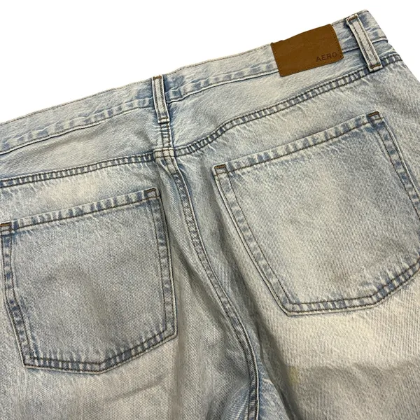 High Rise Baggy Jeans Light Acid Wash Wide Leg Y2K Aeropostale SZ 12 Reg Relaxed - Image 6