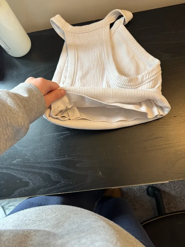 Aerie Tank Ribbed Top White - Image 4