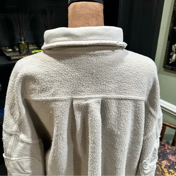 Free People Rugby Oversized Fleece Jacket – Size S - Image 8
