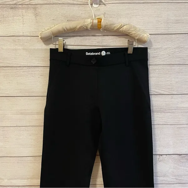 Betabrand Straight Leg Classic Dress Yoga Black Pant - Image 6