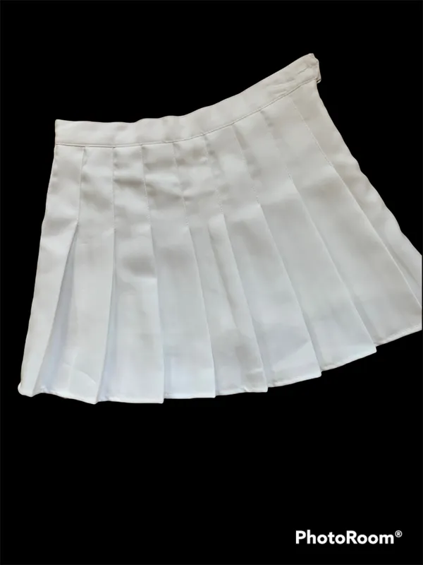 White Pleated Tennis Skort Skirt Womens Small - Image 4