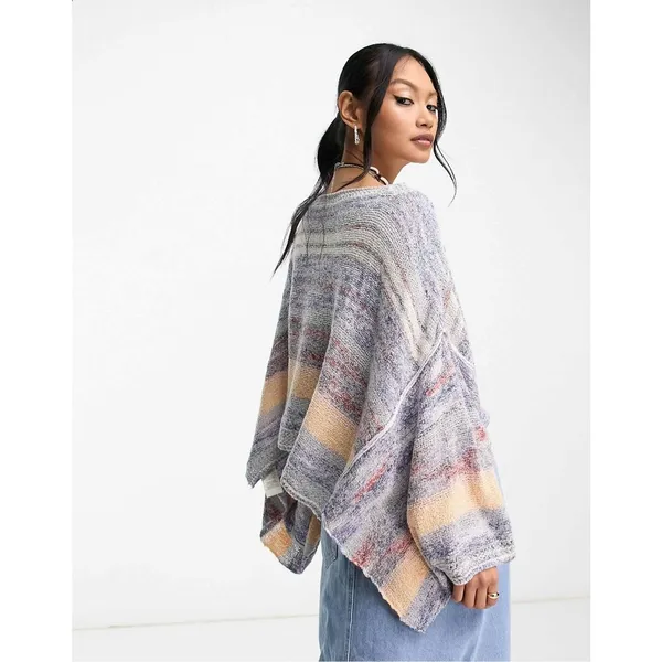 Free People Saturn Space Knit Poncho Sweater - Image 3