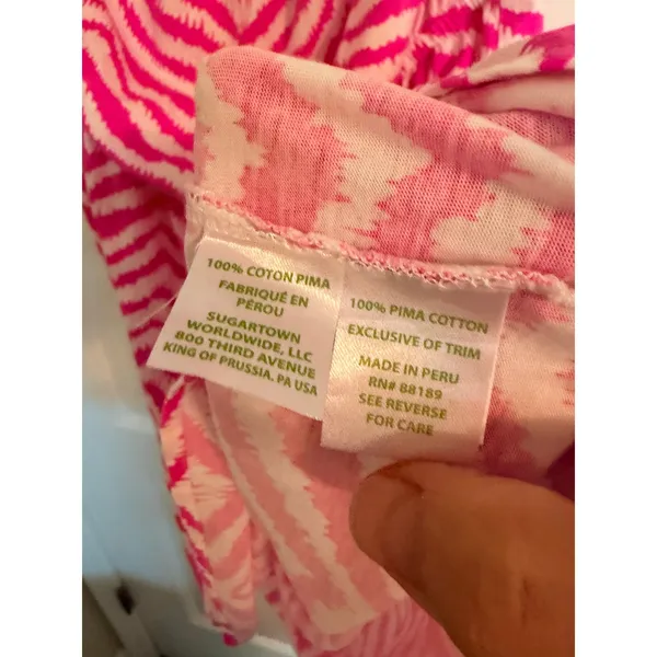 Lilly Pulitzer Strapless Dress Womens Medium Pink Chevron Ikat 82490‎ Mini Beach - Image 7