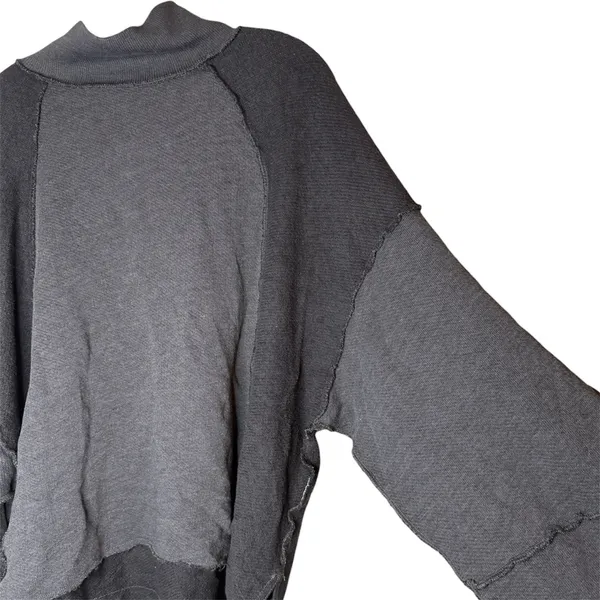 American Eagle Distressed Colorblock Raw Hem Oversized Sweatshirt Grunge Size XL - Image 2