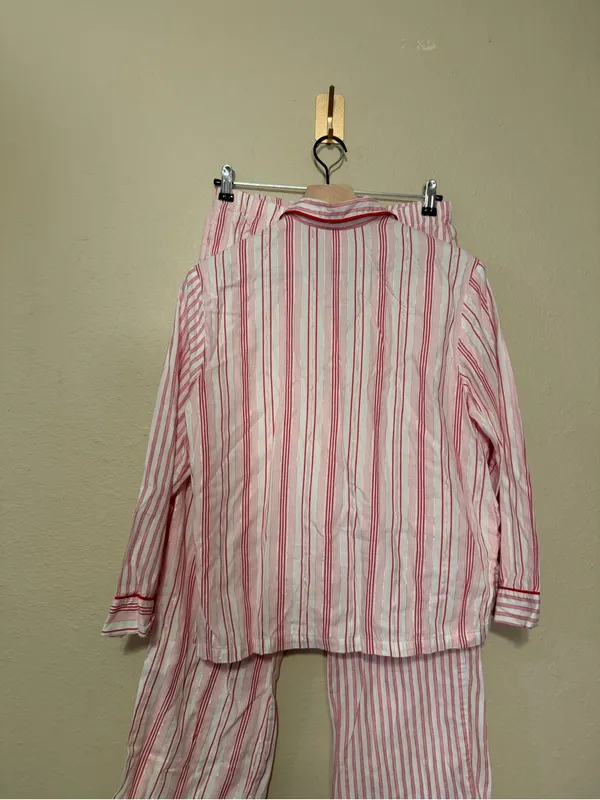 Victoria's Secret Candy Cane Striped Pajama Set Size Medium - Image 6