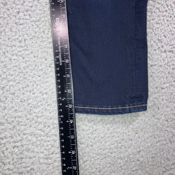 True Religion Low Rise Capri Jeans Womens 25x23.5 Blue Y2K Pink Stitch Logo Flaw - Image 10