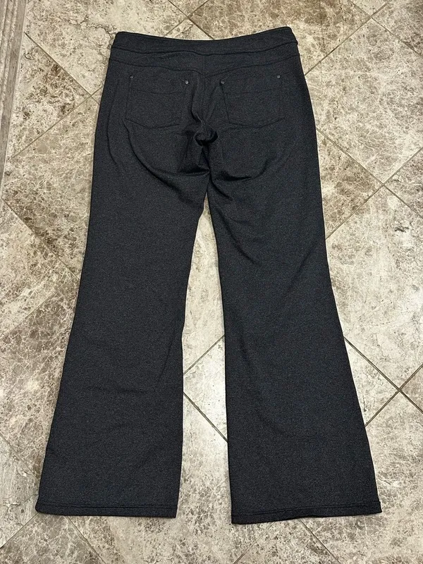 Athleta Bettona Classic Pant Heather Gray Flare Leg Mid Rise Medium - Image 7