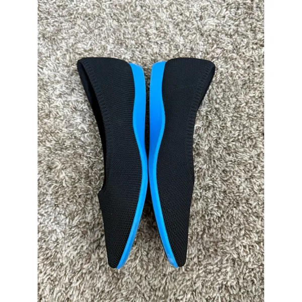 Vivaia Lightweight Pointed Toe Ballet Flats Womens 37 Aria Walker Black Lapis - Image 5