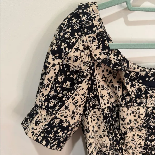 NWT By Anthropologie Ruffled Puff-Sleeve Dress Sz 4‎ - Image 5
