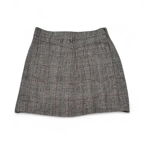 Helmut Lang Black Gray Red Plaid Mini Skirt 28 - Image 7