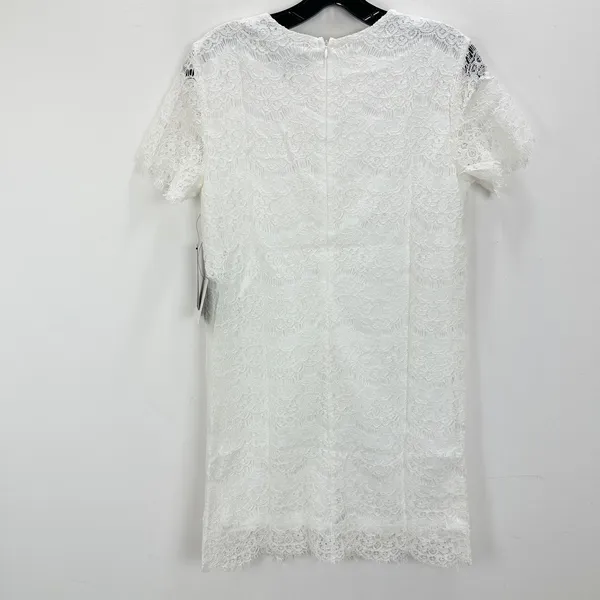 Lulus Take Me to Brunch Ivory Lace Shift Dress Classic Preppy Cute Small NWT - Image 9
