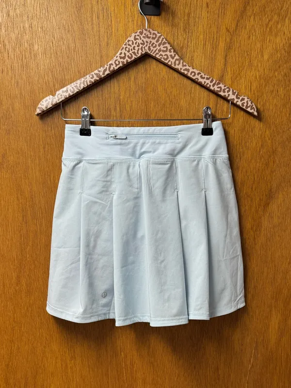 Lululemon Pace Rival Skirt Skort Midrise Pull On Extra Long Powder Blue 2 W8AAFS - Image 15