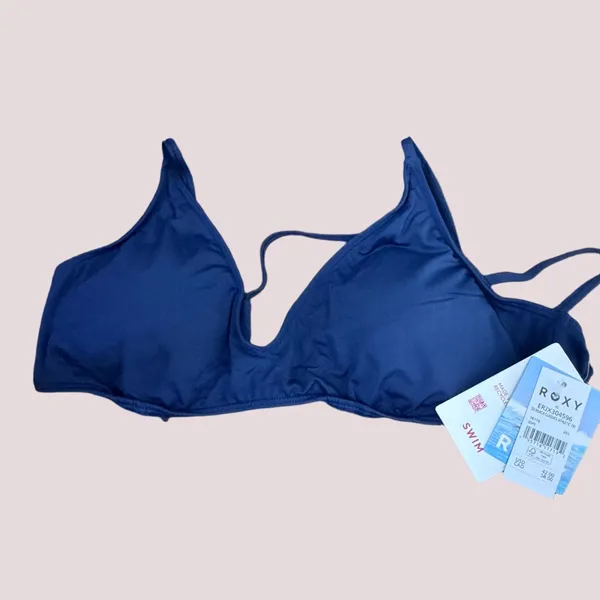 NWT Roxy Quick-Dry Navy Blue Bikini Top - XS - Image 5