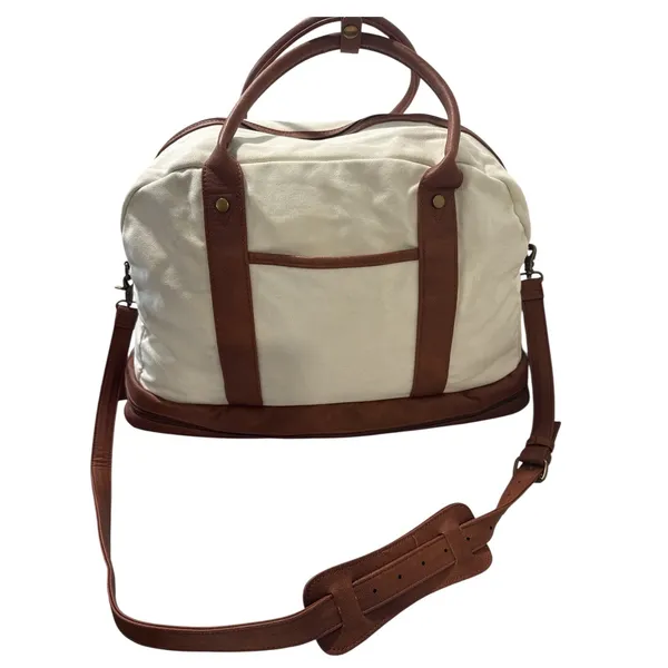 Bolosta Canvas Weekender Duffle Bag Shoe Compartment Travel Overnight Tote - Image 10