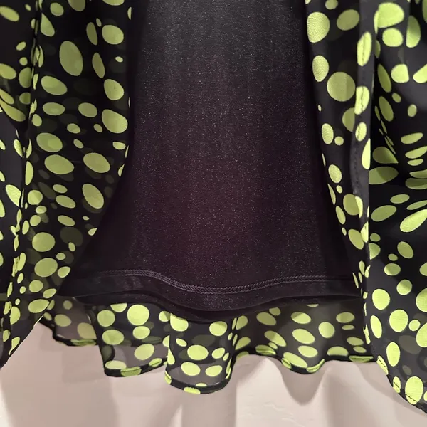 Drapers and Damons‎ Whimsygoth Polka Dot Midi Skirt Black Green Witchy Flowy 10 - Image 4