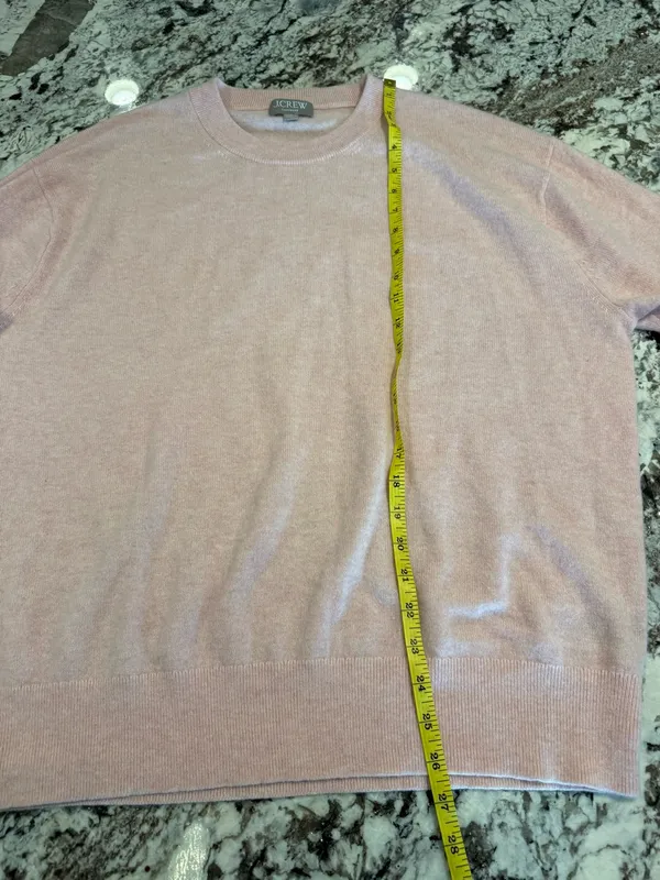 J.Crew 100% Cashmere Crewneck Sweater Pink Size M - Image 5