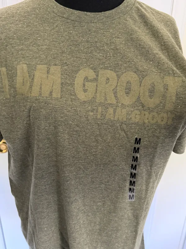 Men's Marvel Olive Green “I Am Groot” Graphic Tee - Size M - Image 2