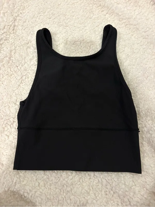 lululemon athletica Black Ribbed V-Neck Tank Bodysuit - Image 3