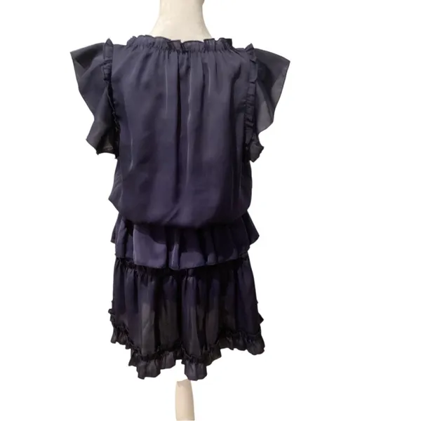 Elegant Navy Mini Dress Blue Size M - Image 2