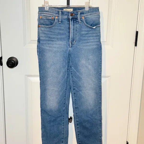 Madewell The Perfect Vintage Jean Straight Leg Medium Wash Blue Denim Womens 27P - Image 2