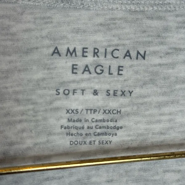 American Eagle soft & sexy grey boxy short sleeve tee - Image 4