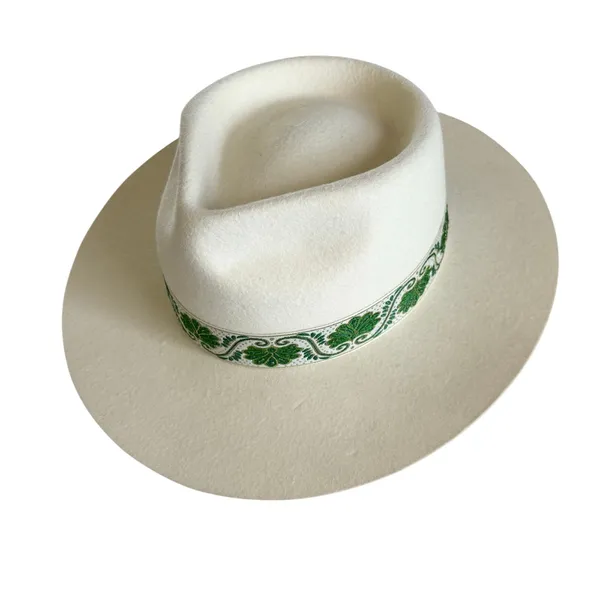 Lack of Color Beverly Ivory 100% Wool Wide Brimmed Fedora Hat Size Medium NWT - Image 2