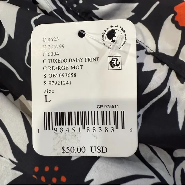 Free People Movement NWT Carpe Diem Printed HR Shorts Women’s Large Tuxedo Daisy - Image 5
