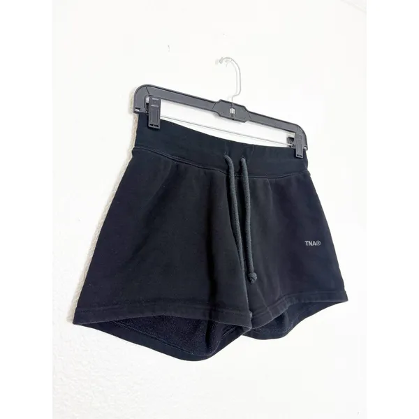 Aritzia TNA Sweatfleece Cozy Fleece Perfect Fit Shorts Size XS Black Loungewear - Image 10