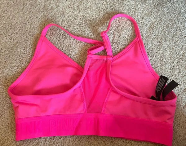PINK Victoria's Secret Bright Pink Sports Bra - Image 2