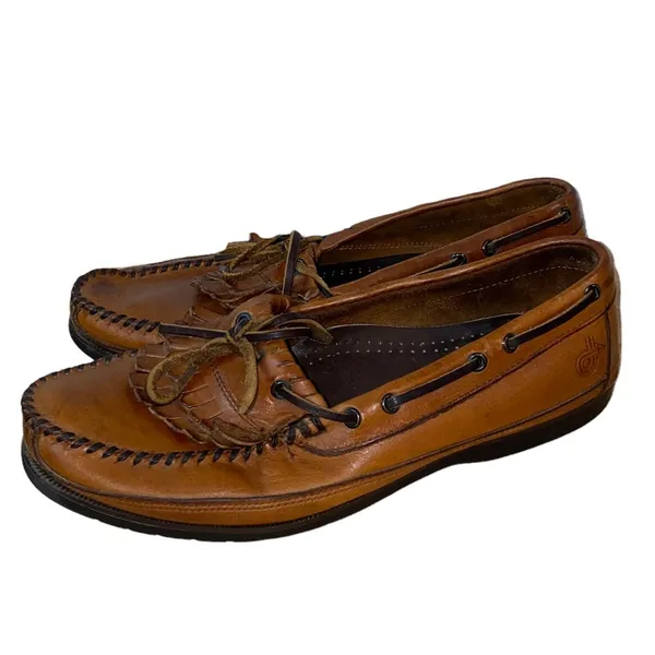 Vintage Dexter Leather Tassel Boat Shoes Women’s 9 Made in USA Brown Loafers‎ - Image 3