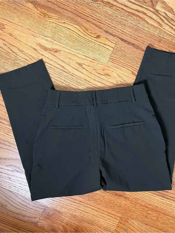H&M Olive Green Crop Dress Pants - Image 7