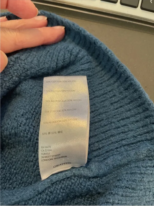 Free People Sweater Women Medium Teal Puff Sleeve - Image 9