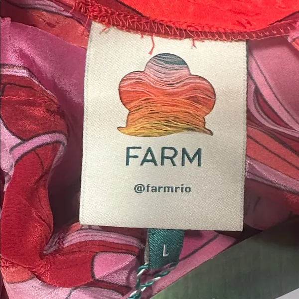 NWT Farm Rio Red Endless Summer V Neck Midi Dress Sz L - Image 5
